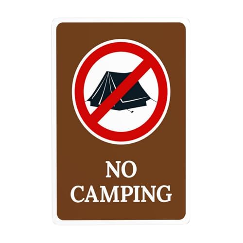 Señal de advertencia de metal con símbolo prohibido, cartel de precaución para carretera, calle, hogar, negocios, decoración de pared, letreros de estaño de seguridad, 30,5 x 20,3 cm