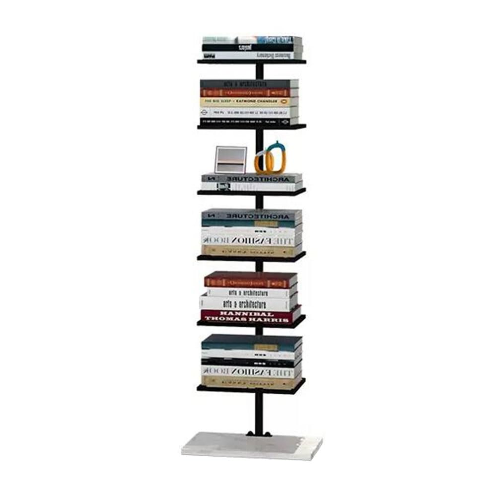Estantería invisible de libros para salón librería de esquina negra 115 cm
