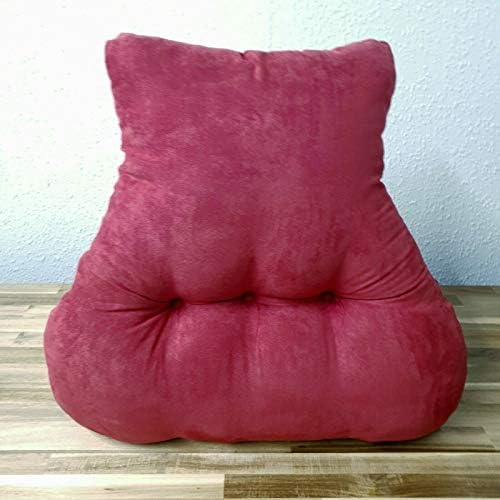 Snugglemore Back Support Lumbar Cushion Sherpa Fleece With Faux Suede