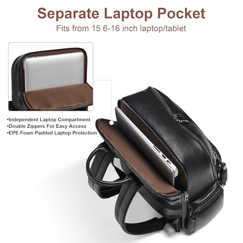 Mochila para portátil Shrrie para mujer Negro miniatura 4