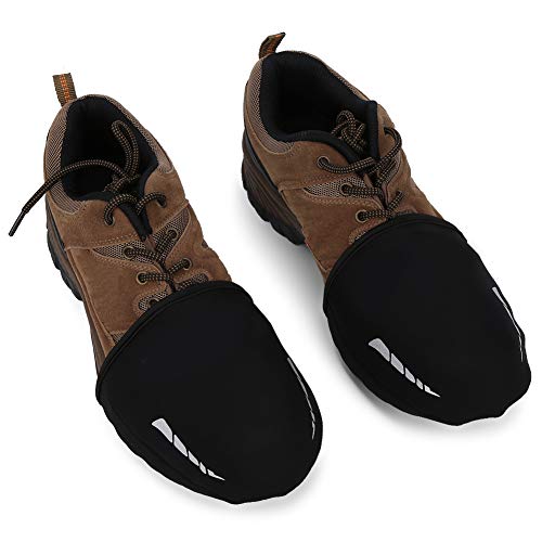 Cubierta de Zapatos para Ciclismo a Prueba de Viento Protectora y Cálida para Dedos, Reflectante, para Hombre y Mujer - 2 Piezas Negro Nylon 5.9x5.3 pulgadas miniatura 6