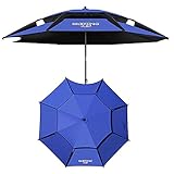 SAMUR Varilla Inferior de Acero Inoxidable, Sombrilla para Patio Al Aire Libre, Portátil, para Pesca, a Prueba de Viento, Negro/Azul