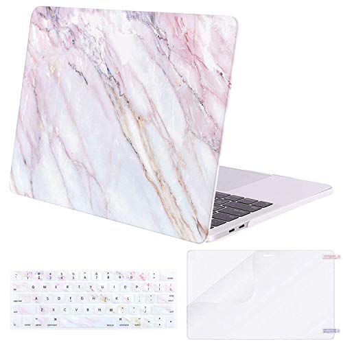 MOSISO Compatible with MacBook Pro 15 inch Case 2016-2019 Release A1990 A1707 with Touch Bar, Plastic Pattern Hard Shell Case & Keyboard Cover Skin & Screen Protector, Pink Marble MOSISO Compatible with MacBook Pro 15 inch Case 2016-2019 Release A1990 A1707 with Touch Bar, Plastic Pattern Hard Shell Case & Keyboard Cover Skin & Screen Protector, Pink Marble