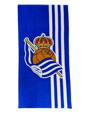 ASDITEX Real Sociedad Toalla de Playa Producto Oficial, 100% Algodón, 150 x 75 cm | Ya disponible en tu tienda friki favorita! En mundofriki.es!