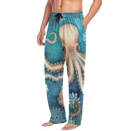 Men's Octopus Vintage Pajama Pants with Pocket S 202a17824