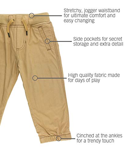 RUGGEDBUTTS Boys Khaki Chino Jogger Pant - 3T4