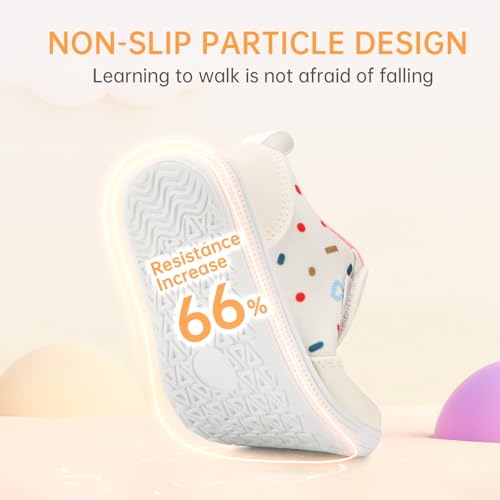 STQ KIDS Barfussschuhe Kinder Breite Leicht Turnschuhe Mädchen Barfußschuhe Kleinkind Sneaker Kinderschuhe Sportschuhe Draußen Schuhe Beige Weiß 24 EU/T7 Weit