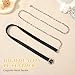 SANSTHS Waist Chain Belts for Dresses Jeans Pants, Women PU Leather Belts With Silver Chain, Silver Black S