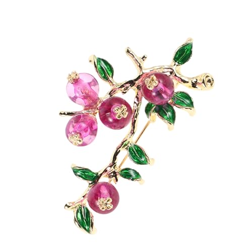 CTIRCHIU 柿子胸? レディースファッション ブローチピン 耐久性ジンク合製 ユニーク秋用ラペルピン おしゃれな果実モチーフ 衣類用 ピン 女