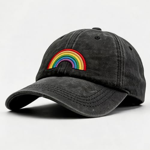 Gorra de béisbol arcoíris Pride LGBT ajustable unisex miniatura 2