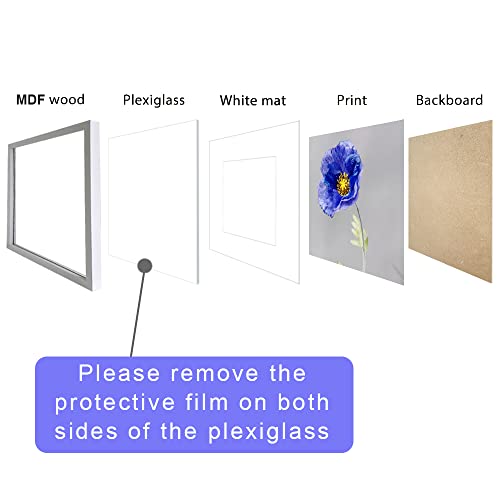 VNVNK 17x17 Frame White, Perfect for 17x17 Inch Picture without Mat or 13x13 Inch Picture with Mat, Picture Frame-1 PCS by VNVNK - Used condition - Image 5