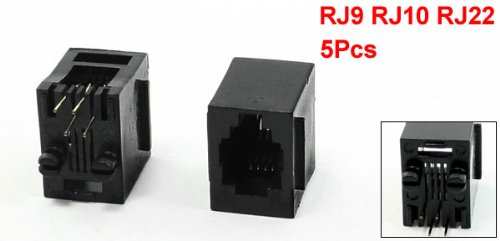 Conectores RJ9 RJ10 RJ22 4P4C PCB Hembra 5 Piezas miniatura 2