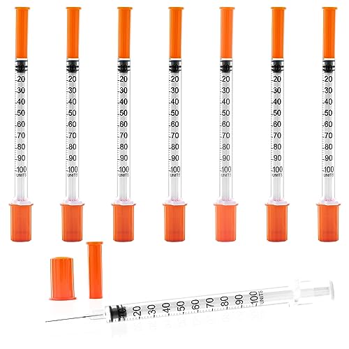 Image of U-100 1cc 30g 5 /16 In (8mm) Syringe with Needle, Individually Wrapped, Pack of 20
