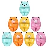 BESPORTBLE Ganchos Adhesivos para Enchufes de Plástico 8 Unidades, Soporte de Cable de Alimentación Diseño Osito, sin Taladro, Organizador para Electrodomésticos y Cocina