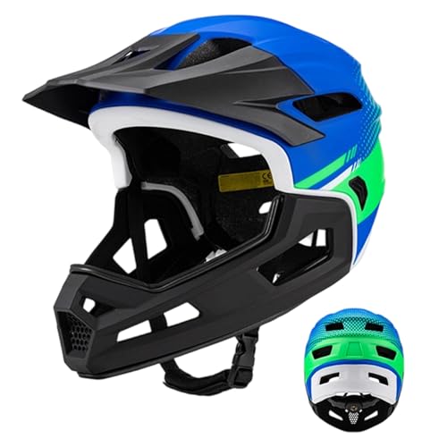 Helm mit Vollvisier für Fahrräder - Kopfschutz...