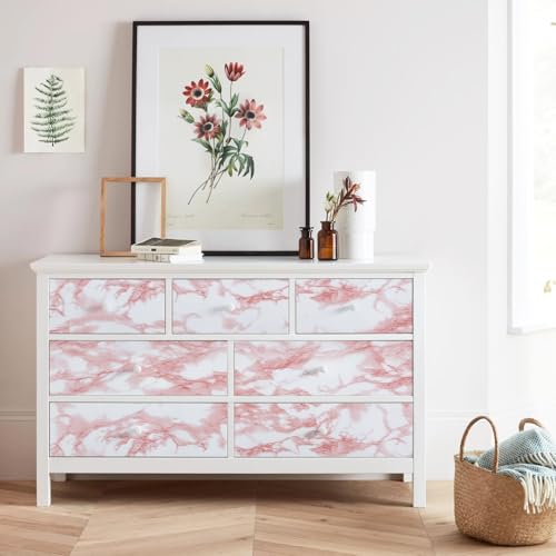 Papel de contacto rosa autoadhesivo de 40 cm x 6 m para encimeras 6