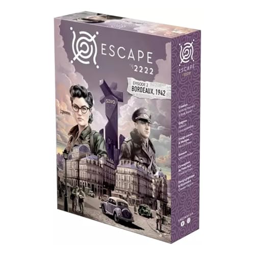 PixieGames | Escape 2222 – Episodio 2: Bordeaux 1942 | Escape Game Audio Storia interattiva | Gioco di puzzle cooperativo da 1 a 4 Giocatori | Formato compatto | Da 10 Anni