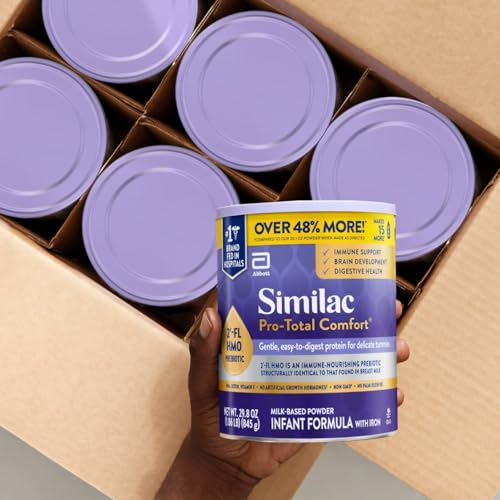 Image of Similac Pro-Total Comfort Infant Formula With Iron, Gentle, Easy-to-Digest Formula, Has 2'-FL HMO for Immune Support, Non-GMO, Baby Formula Powder, 29.8-oz Value Can, Pack of 6