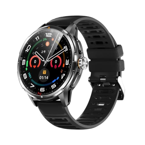 Reloj inteligente 4G con ranura para tarjeta SIM y control de voz; reloj inteligente para deportes al aire libre para hombre con NFC, monitoreo remoto de salud por infrarrojos y carga rápida