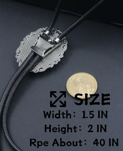Image of PEARLY JUN Bolo Tie for Women Men Flower Rose Western Cowboy Brown Leather Country Style String Vest Gifts
