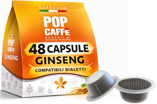 48 CAPSULE GINSENG COMPATIBILI BIALETTI POP CAFFE'