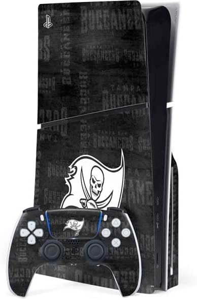 Skinit Decal Gaming Skin Compatible with PS5 Slim Disk Bundle - Officially Licensed NFL Tampa Bay Buccaneers Design
