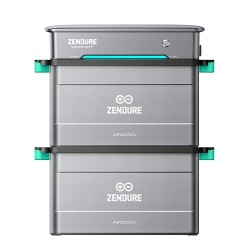Zendure SolarFlow Balkonkraftwerk mit Speicher, Hyper 2000 mit 1800W Solar Eingang, 1200W AC-Laden, 1200W Ausgang, Eingebaute Mikrowechselrichter, TOU, 2X AB2000L 3840Wh LiFePO4