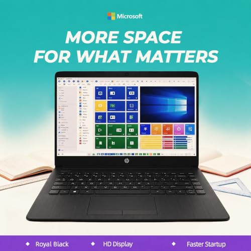 Image of HP Everyday Laptop • 16GB RAM • Microsoft 365 • 2026 Edition • Intel 4-Core Processor • Windows 11 • 576GB Storage (64GB SSD + 512GB External) • Long Battery Life • Thin & Portable