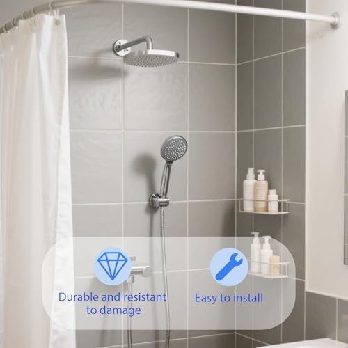 Shower Head Slider Holder for Rectangular 18mm X 30mm Riser Rail, Handheld Shower Spray, Fits Standard Shower Heads, Easy to Install, Shower Head Holder, Shower Holder, Shower Holder Bracket - Image 4