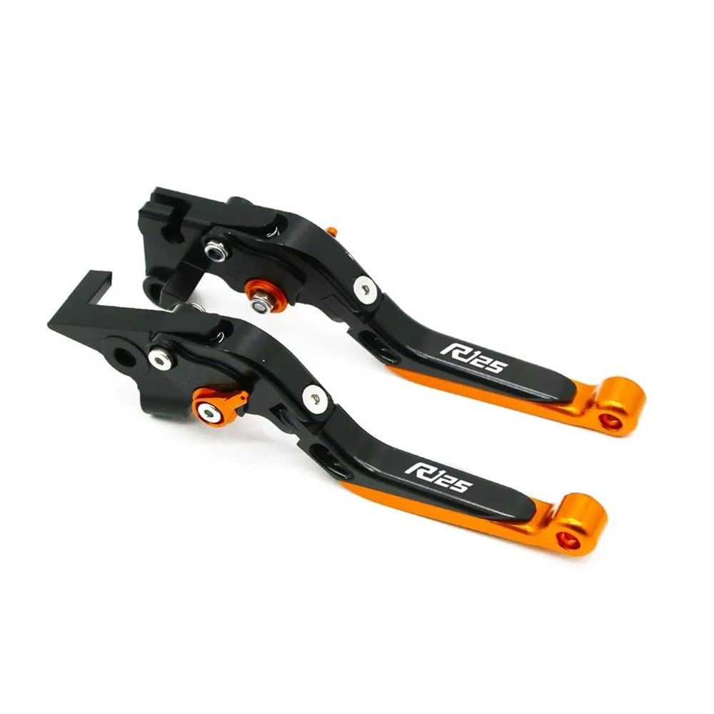 ZDGxfhSRH Motorcycle Brake Clutch Levers for Ya&maha YZFR125 YZFR 125 2014-2022 Motorcycle Adjustable Clutch Levers(BKBKBKOR)