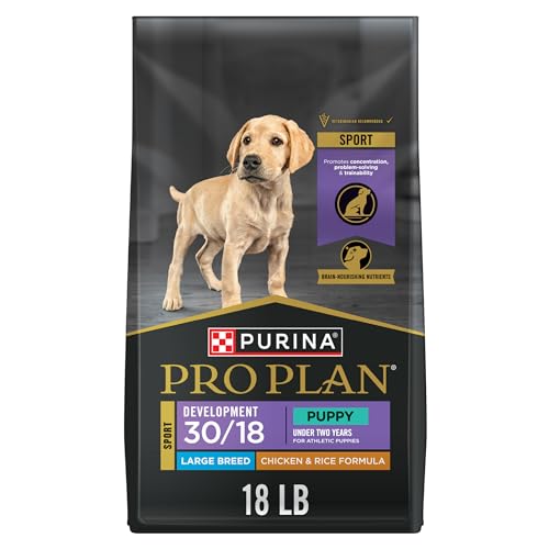Purina Pro Plan Sport Development Large Breed 30/18 Chicken and Rice High Protein Dog Food Puppy Formula - 18 lb. Bag