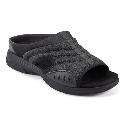 Sandale plate Easy Spirit Traciee3 noir pailleté 36 nu-pieds femme été