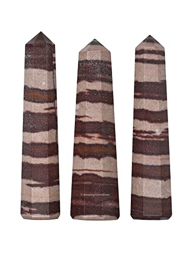 Image of Amazing Gemstone Narmada Shiva Lingam Crystal Towers ~ Natural Healing Crystal Point Obelisk for Reiki Healing and Crystal Grid (3 inch to 4 inch INCH)