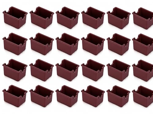 New Star Foodservice Plastic Sugar Packet Holder, Brown, Set of 24, SAN Material, 3-3/8"x2-1/2 x2