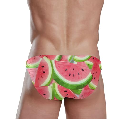 Fruit Watermelon Men's Swimwear Sexy Bikini Solid Siwmming Briefs 208532163