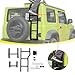 Car Rear Door Ladder Compatible for Suzuki Jimny JB74 2019 2020 2021 2022 2023 Aluminum Alloy Tailgate Ladder Exterior Accessories