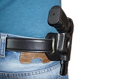 Koltster Leather Holster For Glock 19 | Glock 23, 2 Slot Pancake Owb Black Leather Holster Thumb Break Open-End Right Hand (Alis344) #TOP7