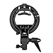 Godox S-Type Bracket Bowens S Mount Holder for Speedlite Flash Snoot Softbox Honeycomb with USB Light