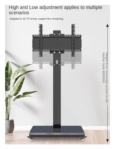 Soporte móvil para TV con ruedas ajustable en altura miniatura 3