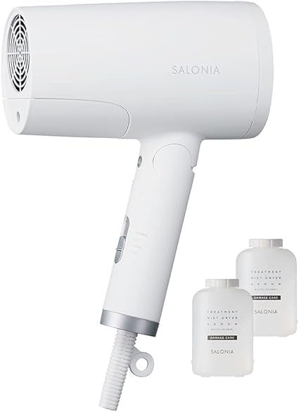 Amazon Salonia サロニア トリートメントミストドライヤー セラム セット 家電 美容家電 大風量 速乾 マイナスイオン コンパクト 軽量 折り畳み式 プロ仕様 人気 軽い 持ち運び 頭皮ケア パワフル 美容ミスト シンプル機能 Salonia サロニア ホーム キッチン 通販