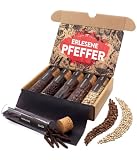 TIMBER TASTE® Pfeffer Geschenkset Premium - 5 Sorten Java Long Kubeben Weißer Pfeffer Timut...