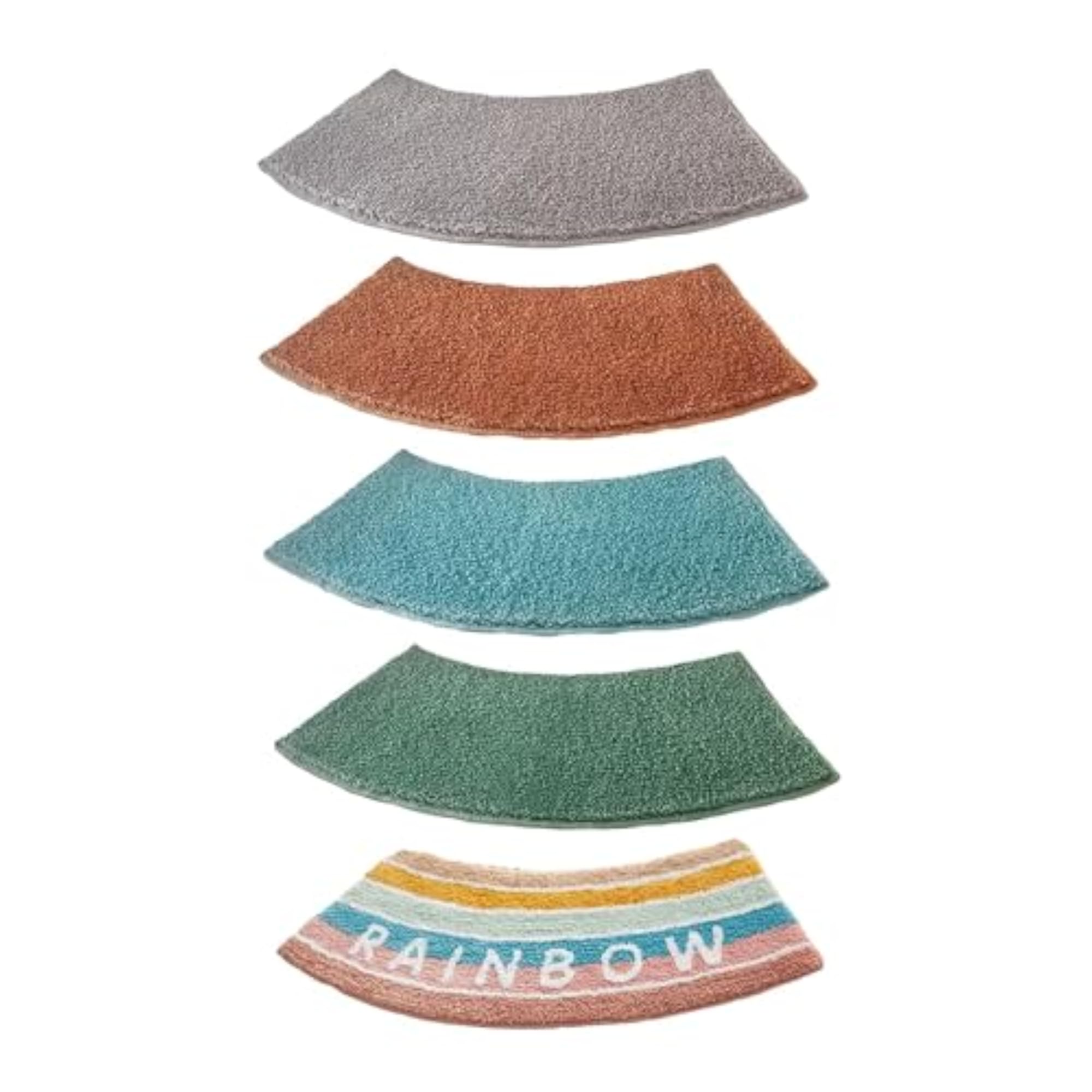 Curved Shower Mat Household Soft Floor Mat Bath Rug