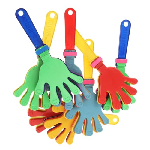 CVUTOVO 8piezas Juguetes Aplausos De Mano De Plástico De Aplausos Para Hacer Ruido Accesorios Para Animar Para Eventos Deportivos y Fiestas De Cumpleaños