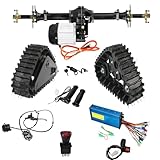 Kemblawolf Rear Axle Track Assembly Kit with 72V 1500W Electric Motor Controller for Go Kart Buggy Quad Rear Wheel Axle Shaft Assembly UTV ATV Snow Sand Snowmobile Tracks (30' Axle)