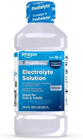 Amazon Basic Care Oral Electrolyte Solution, Unflavored, 33.8 Fl Oz