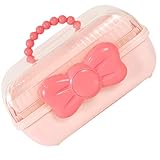 RUNROTOO Caja Organizadora Múltiples Compartimentos para Accesorios de Cabello Niña, Joyero de Pp Rosa Ligera y Versátil para Uso U Oficina