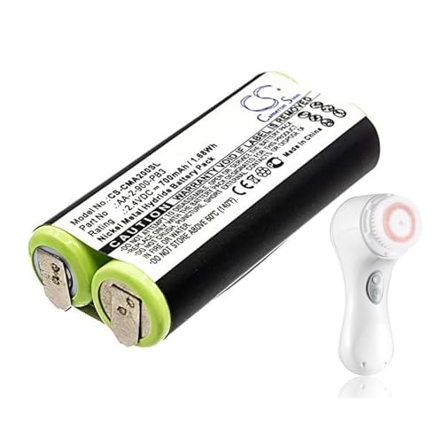 2.4V 700mAh / 1.68Wh Replacement Battery for Clarisonic Mia 2, AA-2-900-PB3