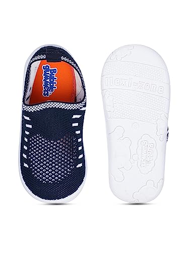 Image of Bubblegummers Baby-Boy's Knit Toddler Blue First Walking Shoes-12-15 Months (22 EU) (1519434)