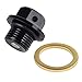 Produktbild H2Racing Motor Schwarz M14 x P1.25 Magnetisch Ölablassschraube Schrauben mit Dichtring für Suzuki V-Strom DL GSR250S/400/1100S/650F Intruder (VS1400/700),VL1500 2013-2015