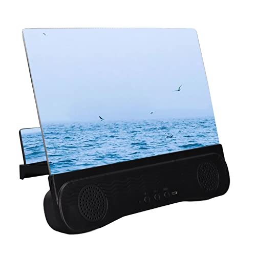 Lupa de pantalla de 12 pulgadas con altavoces duales para móvil 5